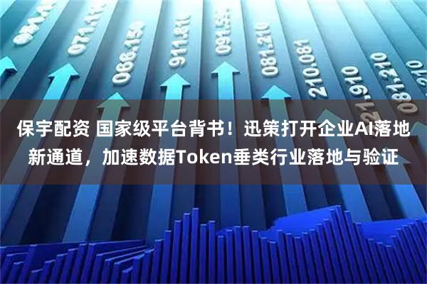 保宇配资 国家级平台背书！迅策打开企业AI落地新通道，加速数据Token垂类行业落地与验证